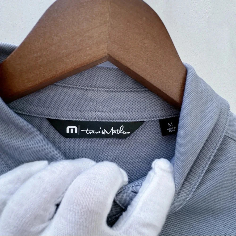 Travis Matthew || Golf Polo in Purple Oxford Knit Color Medium - Picture 4 of 8